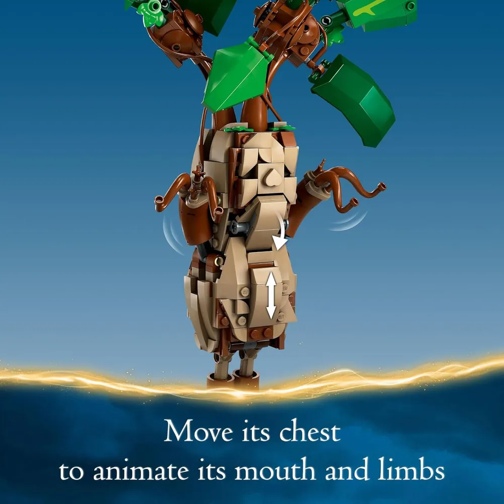 Lego Harry Potter, mandrágora y maceta, set de criatura mágica coleccionable
