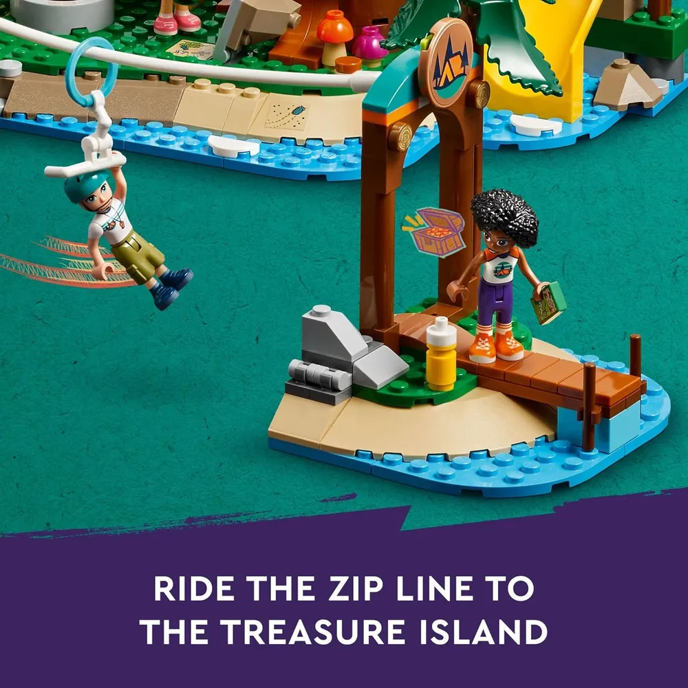 Lego Friends Casa del Árbol, Campamento de Aventuras, incluye mini muñecas y animales