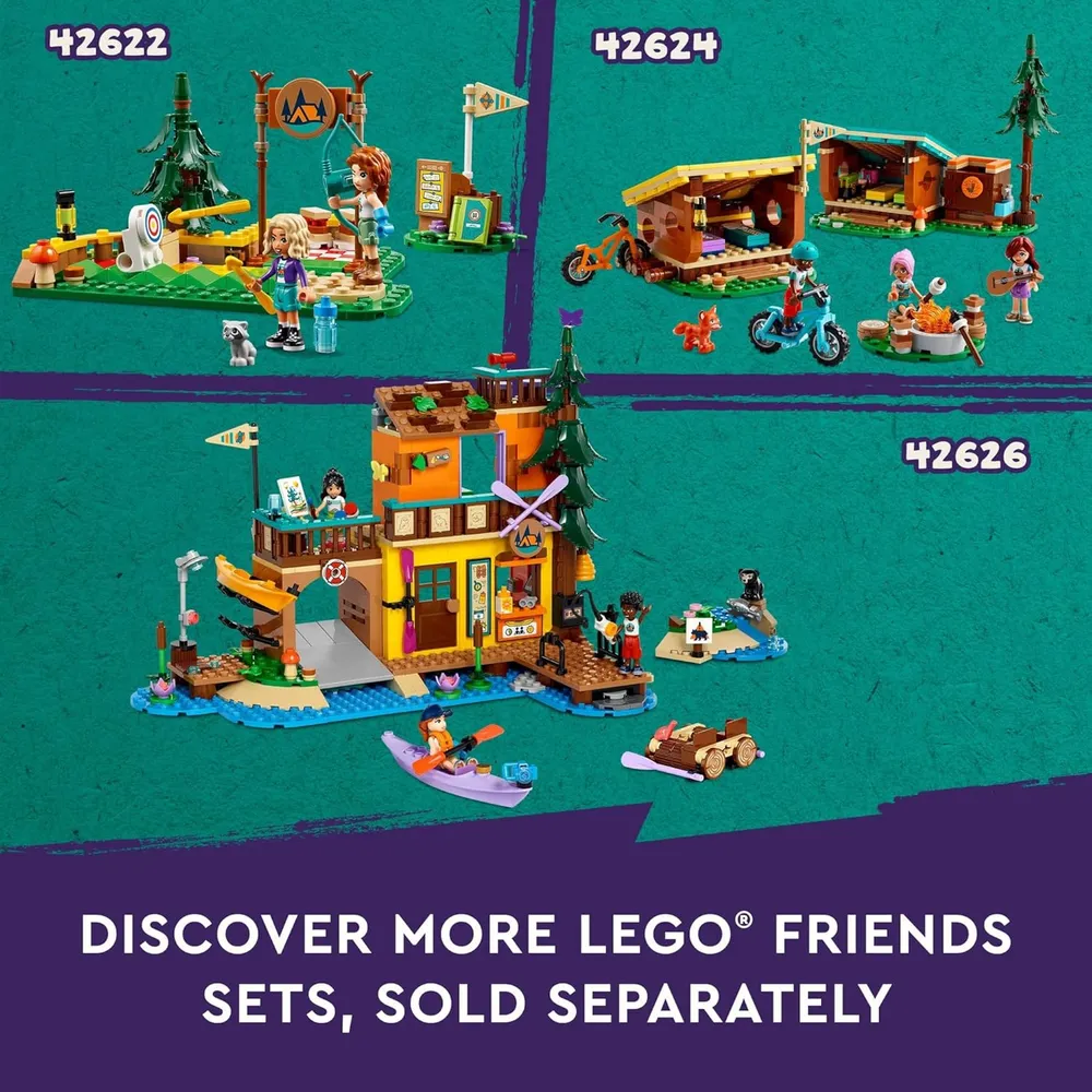 Lego Friends Casa del Árbol, Campamento de Aventuras, incluye mini muñecas y animales