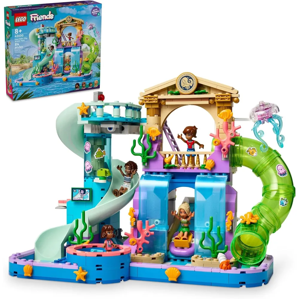 Lego Friends Parque Acuático Heartlake City, set de construcción con mini muñecas