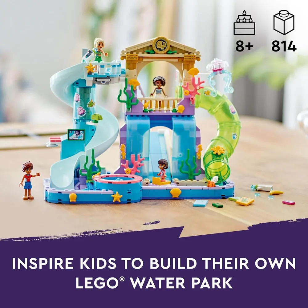 Lego Friends Parque Acuático Heartlake City, set de construcción con mini muñecas