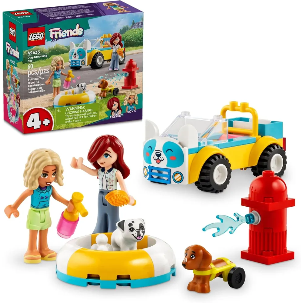 Lego Friends Coche de peluquería canina, incluye mini muñecas y figuras de perros