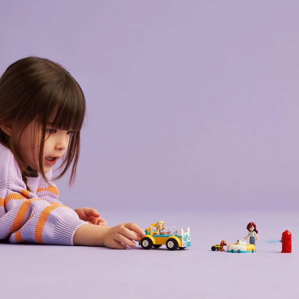 Lego Friends Coche de peluquería canina, incluye mini muñecas y figuras de perros