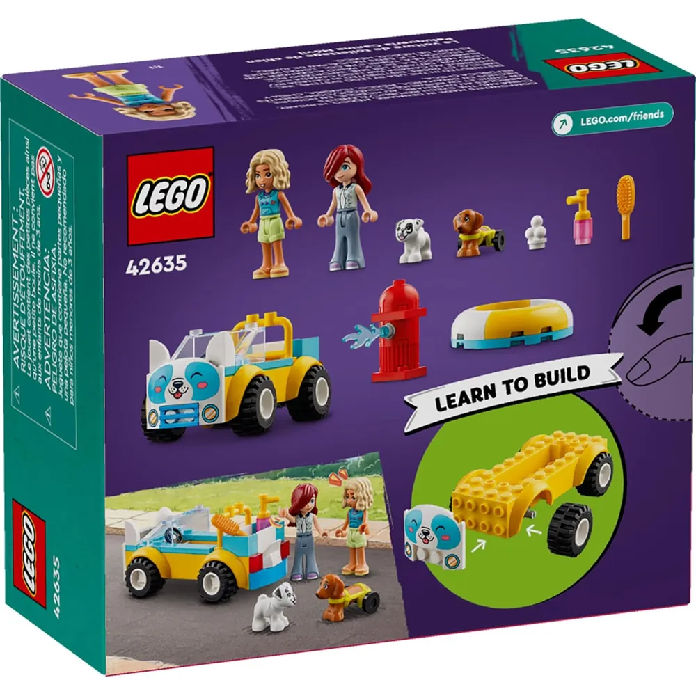 Lego Friends Coche de peluquería canina, incluye mini muñecas y figuras de perros