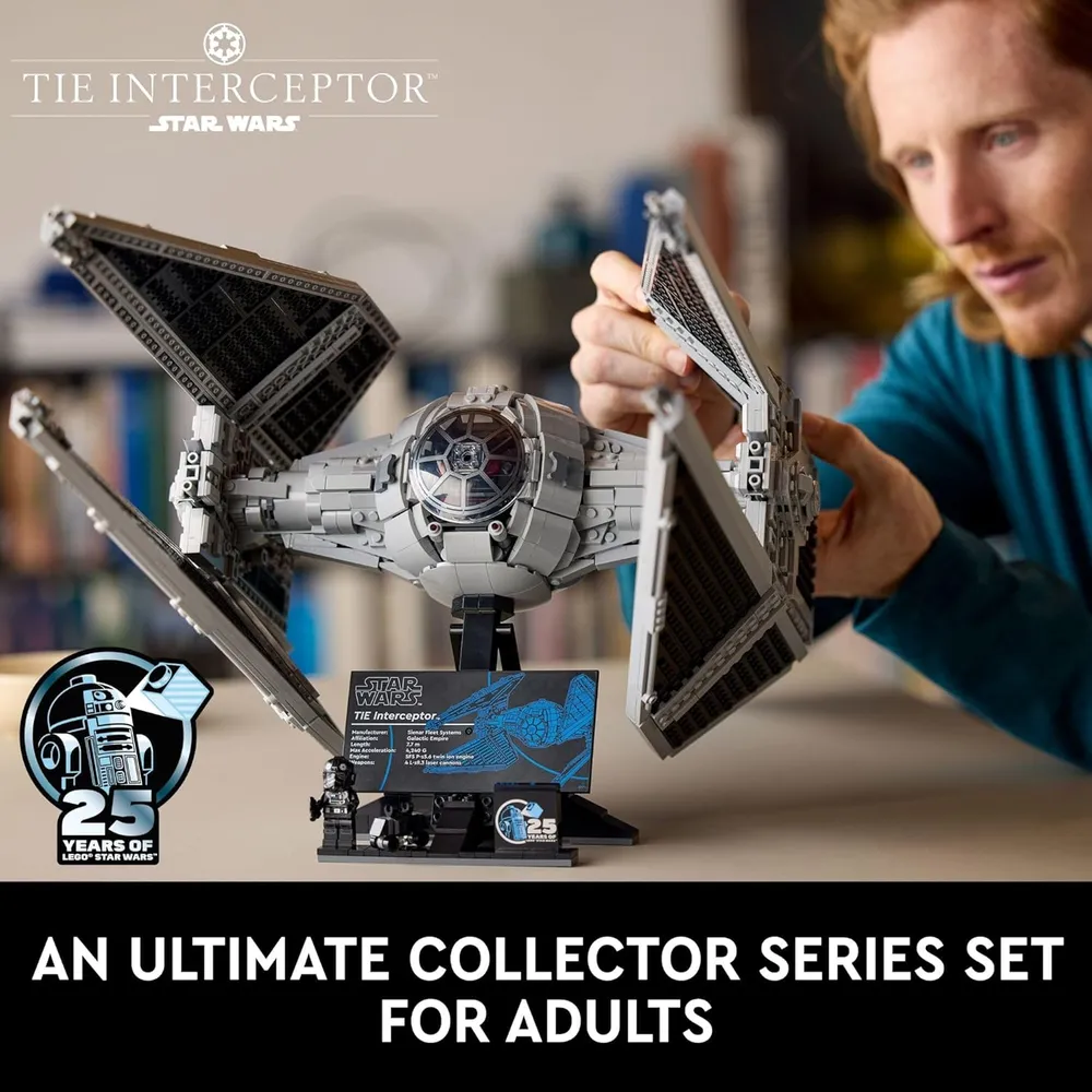 Lego Star Wars UCS Interceptor TIE, set coleccionable para construir y exhibir