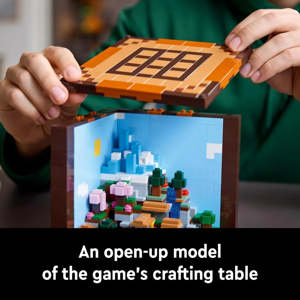 LEGO MINECRAFT LA MESA DE CREACIÓN CON FIGURAS Y BIOMAS