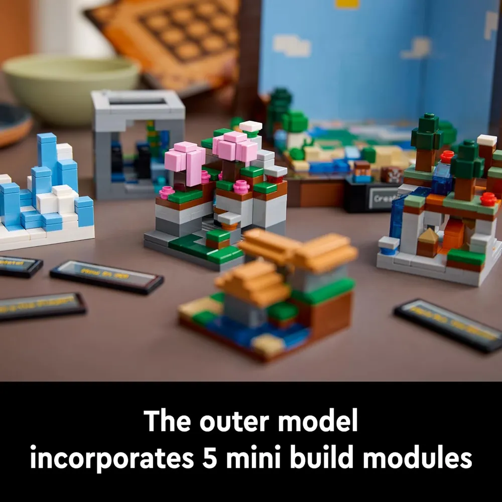 LEGO MINECRAFT LA MESA DE CREACIÓN CON FIGURAS Y BIOMAS