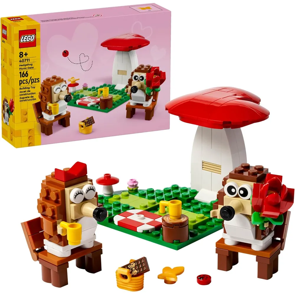 Lego Picnic con erizos, set de construcción con figuras de animales y accesorios
