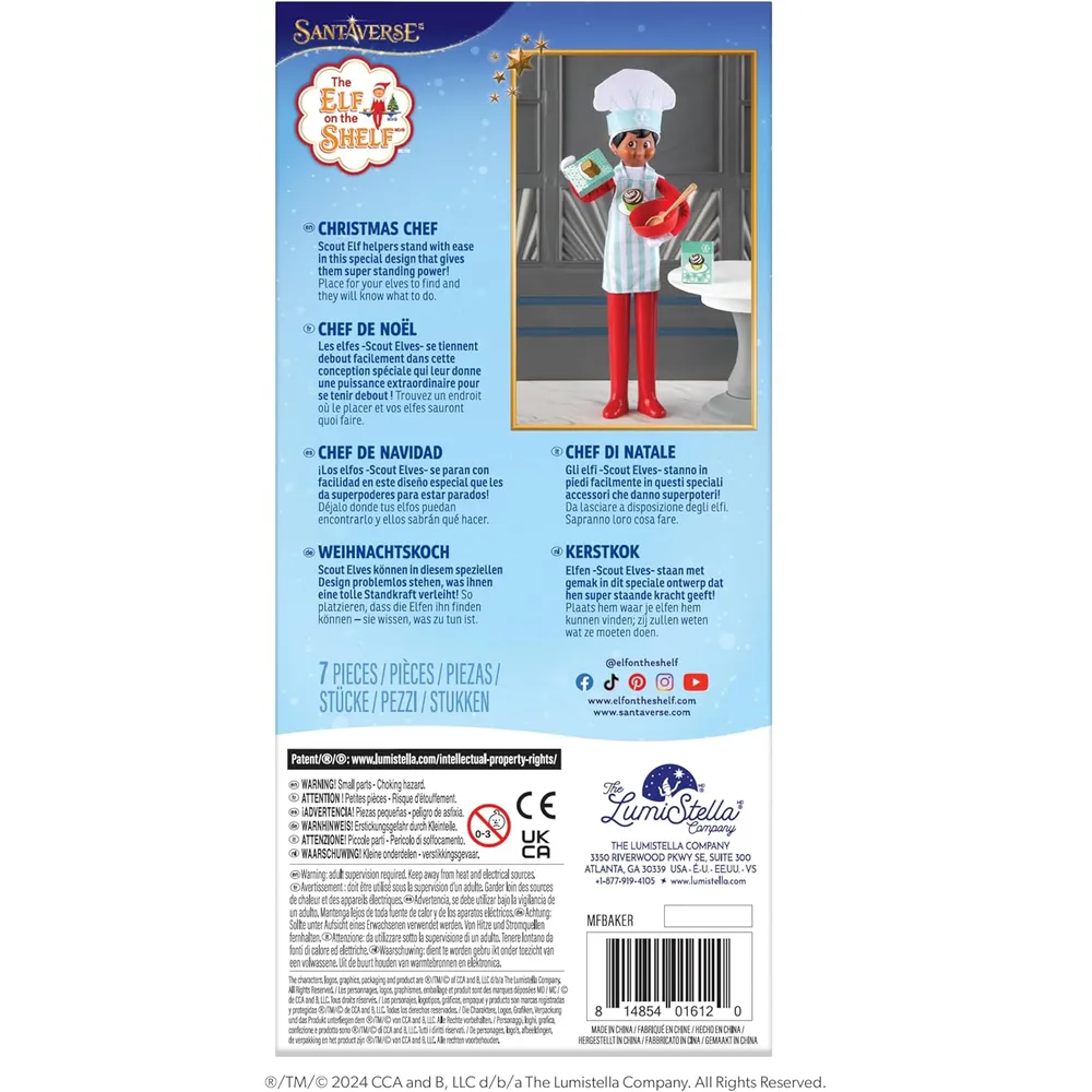 The Elf on the Shelf accesorios set chef navideño