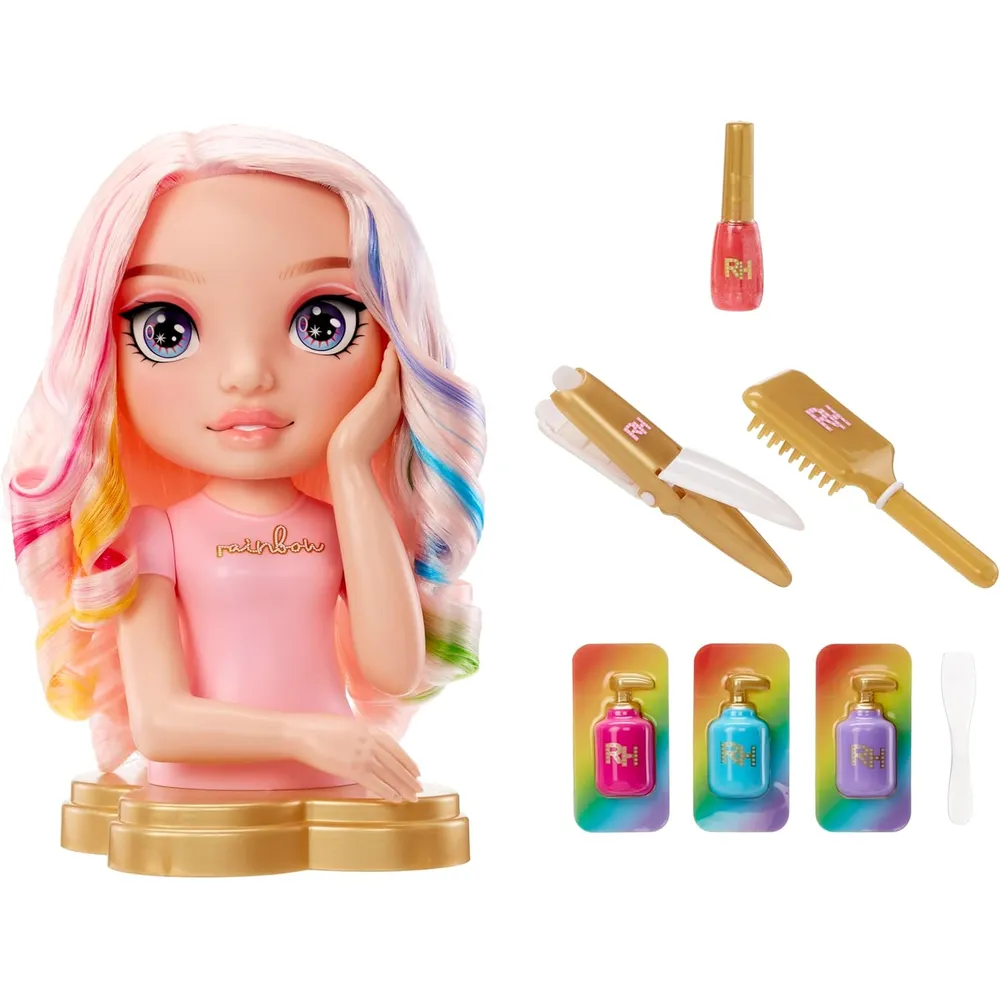 Rainbow High Bella cabezal de peinado set 4 en 1