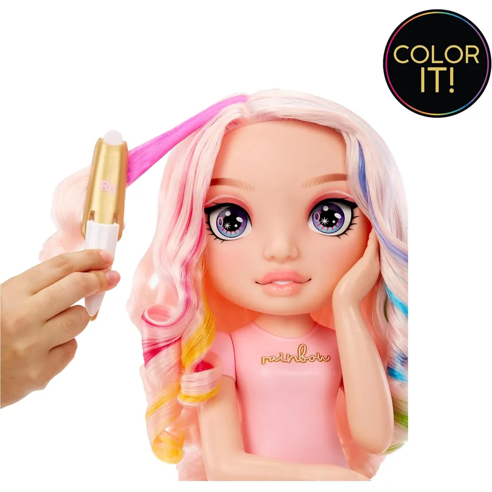 Rainbow High Bella cabezal de peinado set 4 en 1