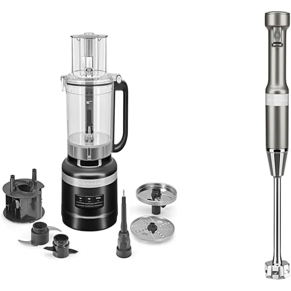 KITCHENAID, PROCESADOR 13 QT / 12.3 L + BATIDORA DE MANO VELOCIDAD VARIABLE | GRIS