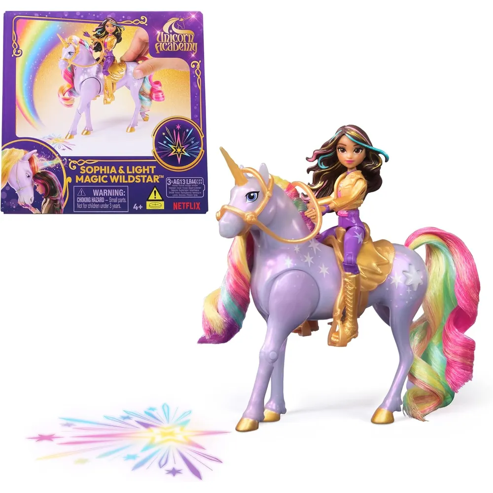 UNICORN ACADEMY Sophia y Light Magic Wildstar muñecas 11"/28 cm con luces