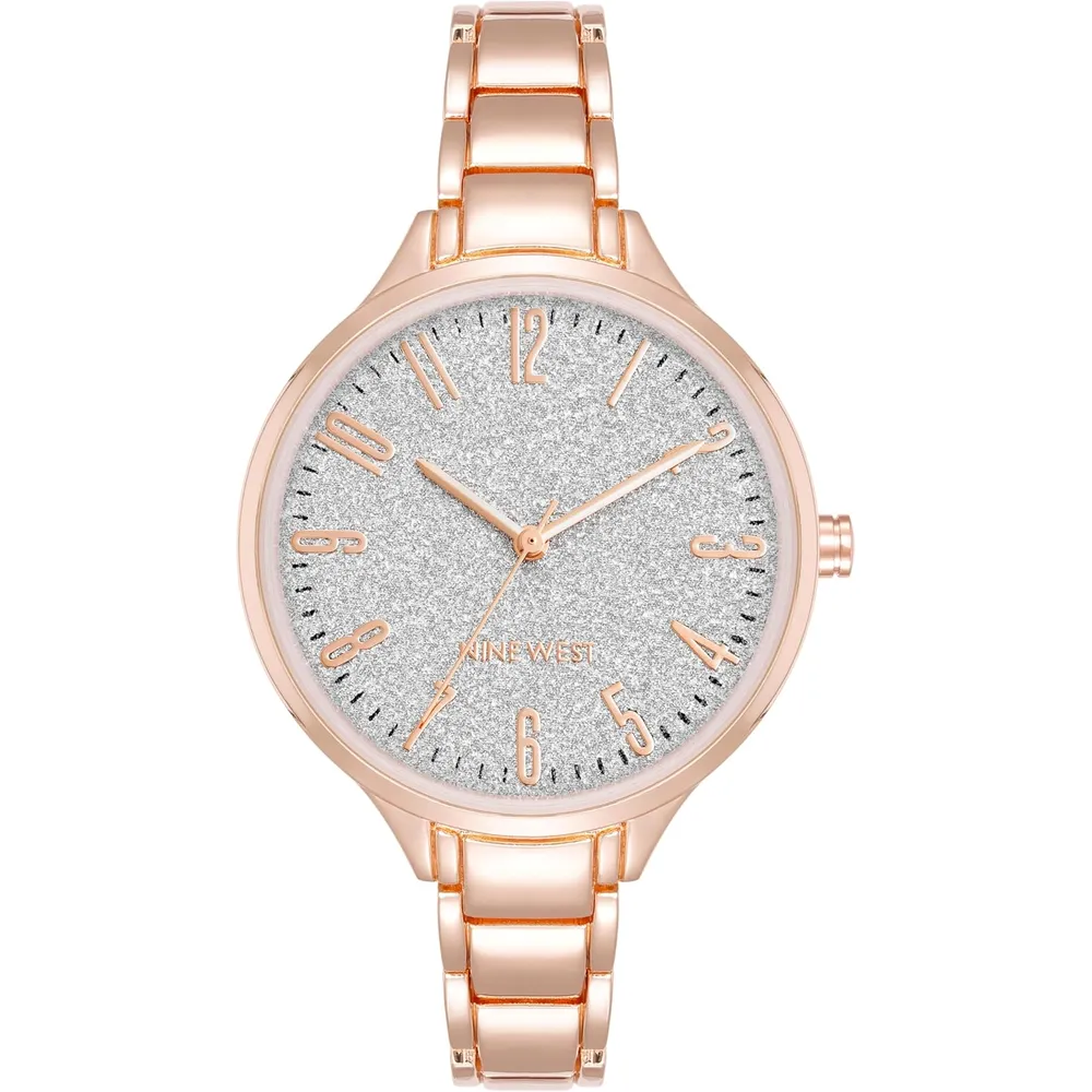 Nine West reloj elegante para damas | 36 mm - Oro Rosa