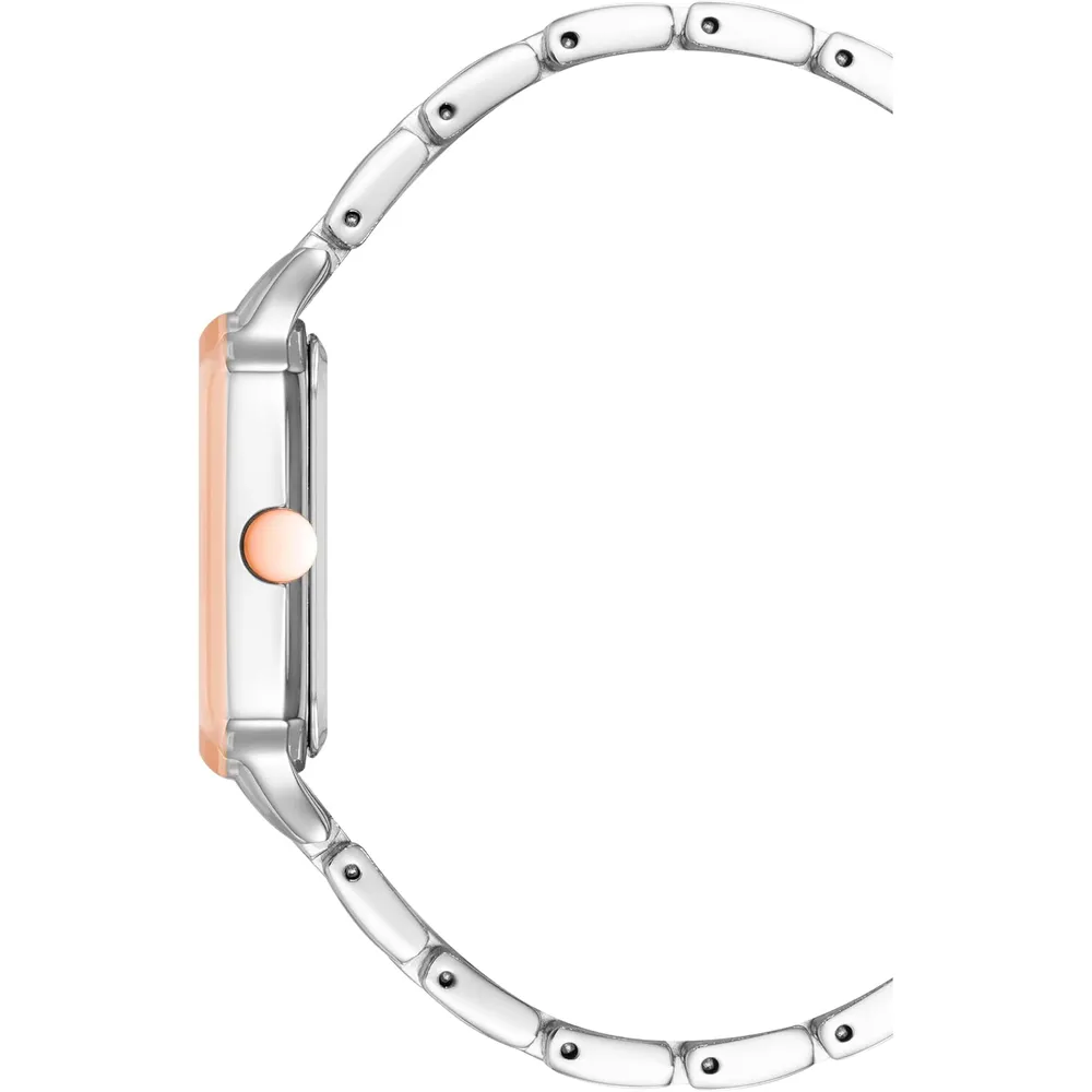 Nine West NW/2903SVSV reloj para dama | 27 mm - Plateado/Oro rosa