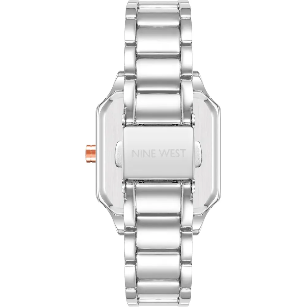 Nine West NW/2903SVSV reloj para dama | 27 mm - Plateado/Oro rosa