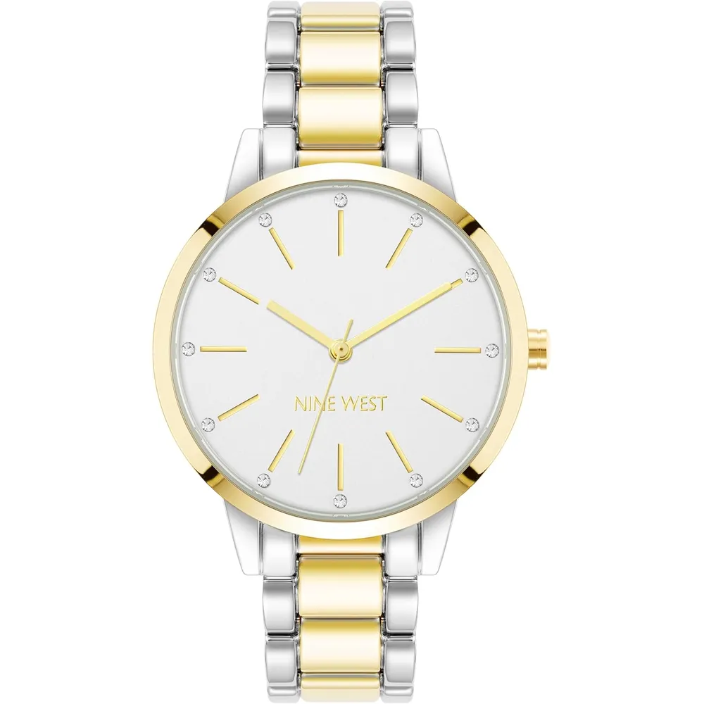 Nine West NW/2098CHGB reloj para dama | 36 mm - Plateado/Dorado