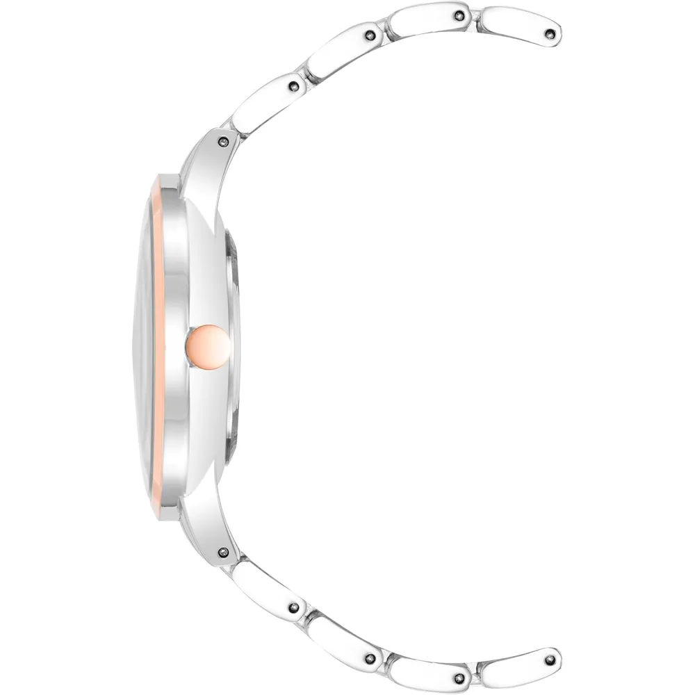 Nine West NW/2098CHGB reloj para dama | 36 mm - Plateado/Oro rosa