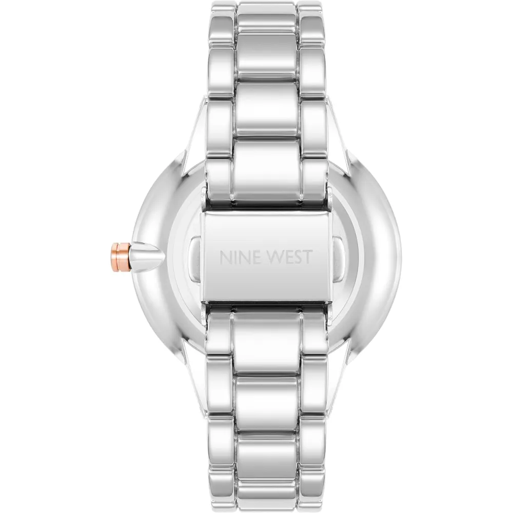 Nine West NW/2098CHGB reloj para dama | 36 mm - Plateado/Oro rosa