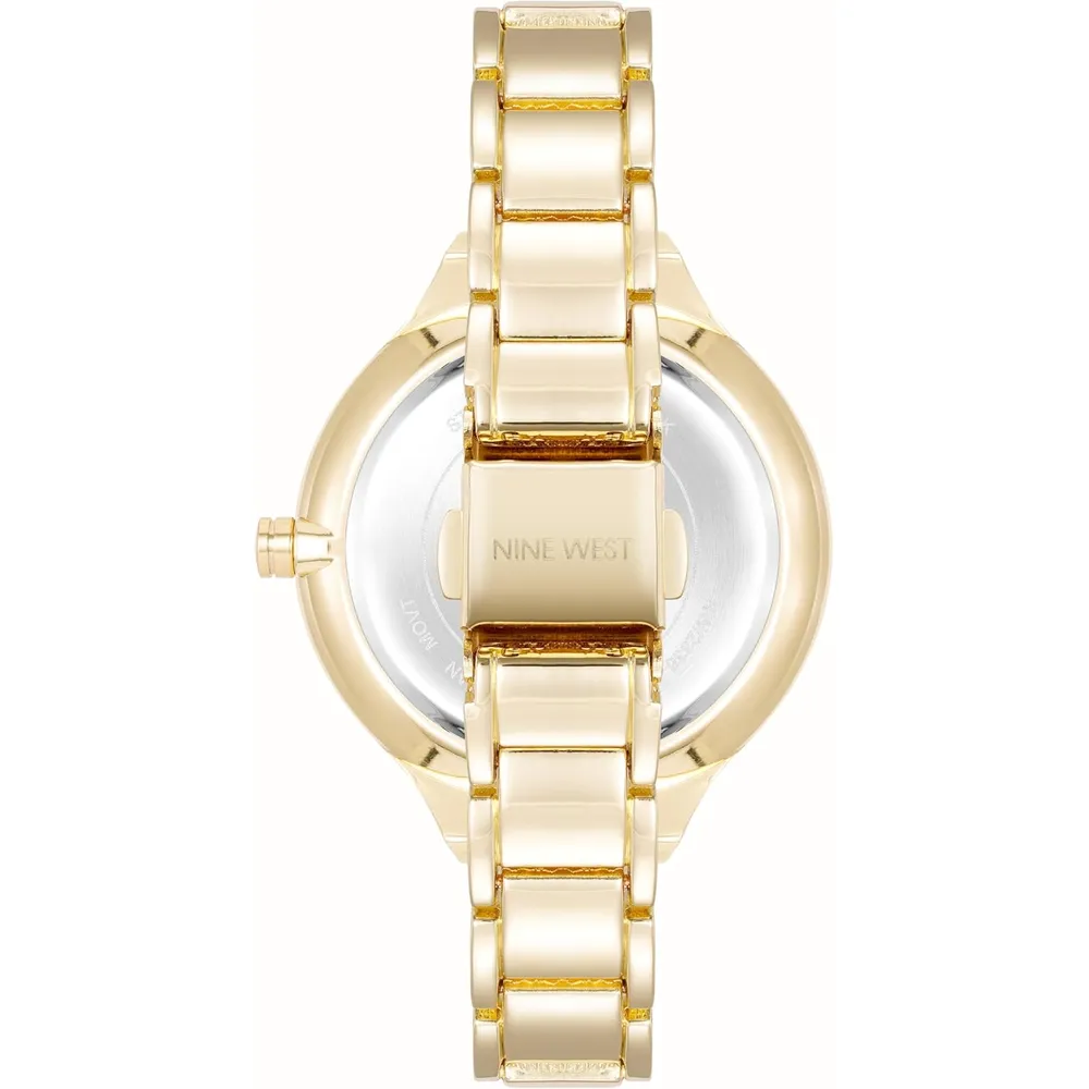 Nine West reloj elegante para damas | 36 mm - Dorado/Negro