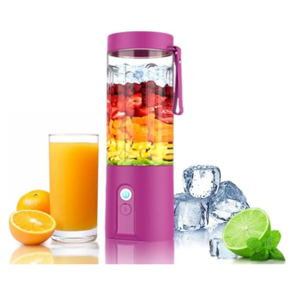 LICUADORA PORTÁTIL CON VASO DE 20OZ USB 4500MAH MORADO