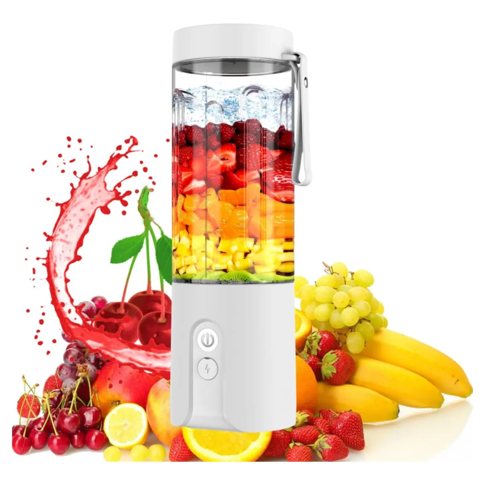 LICUADORA PORTÁTIL CON VASO DE 20OZ USB 4500MAH BLANCO