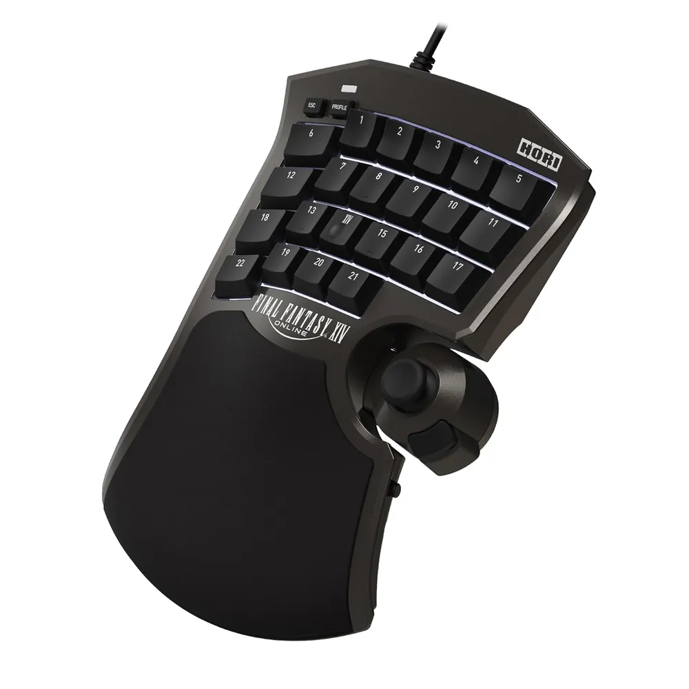 Hori Teclado F14 Final Fantasy XIV Black Edition para PC, PS5 y PS4