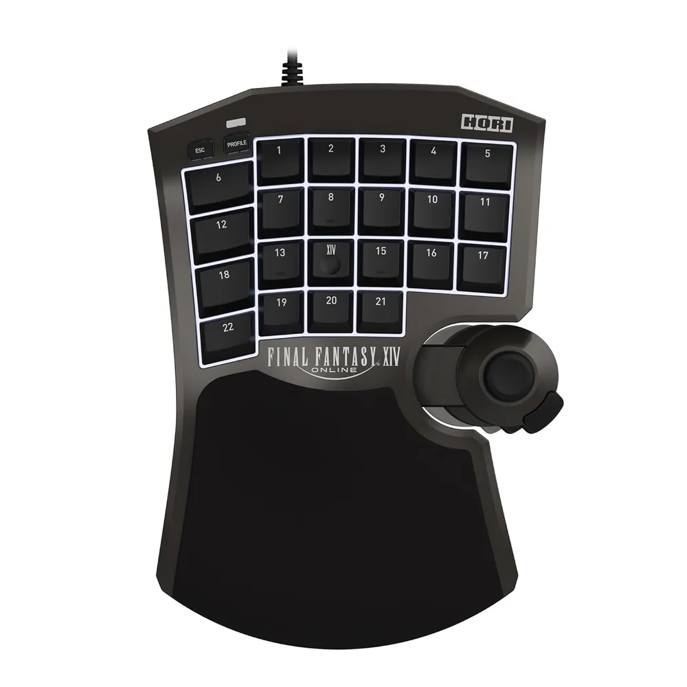 Hori Teclado F14 Final Fantasy XIV Black Edition para PC, PS5 y PS4