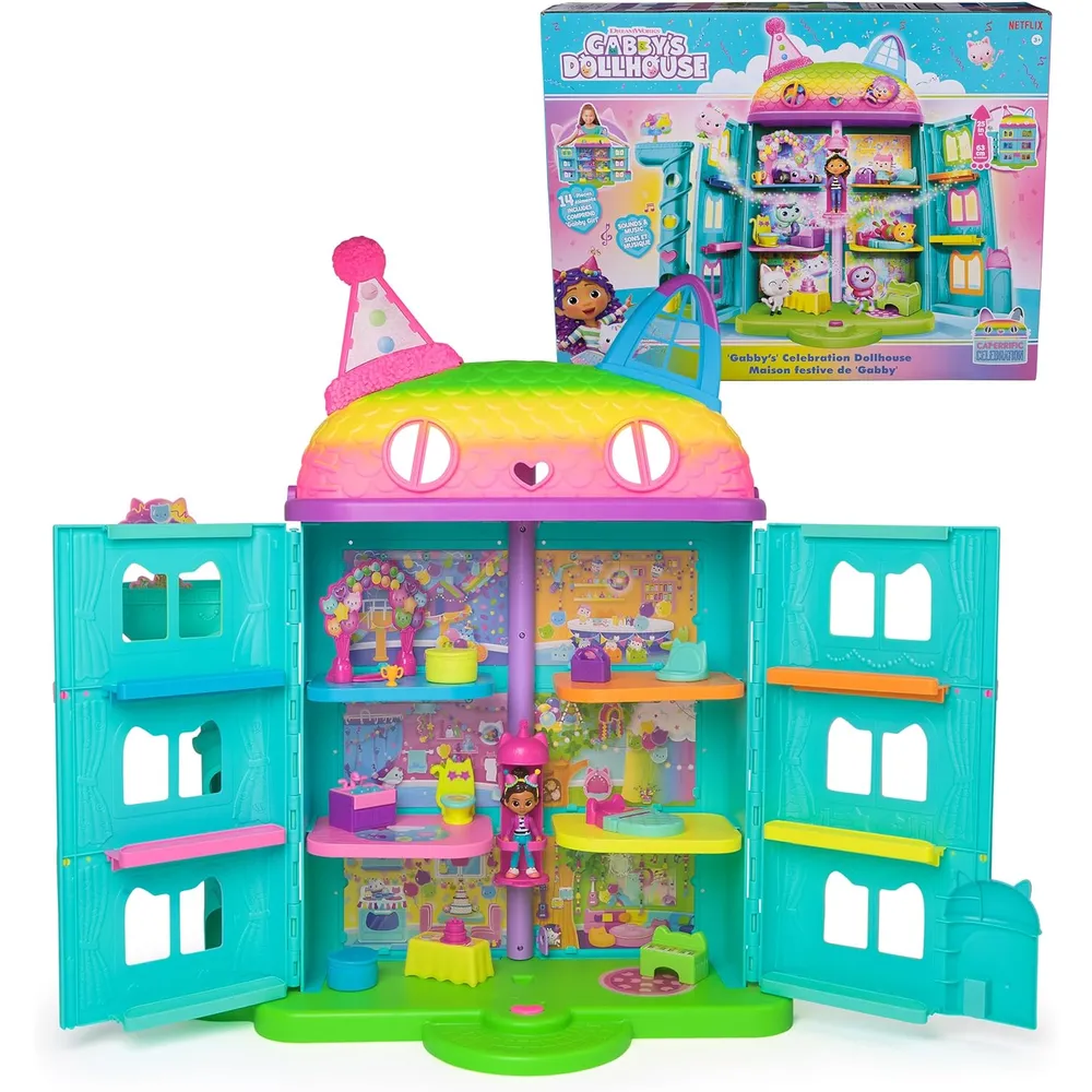 Gabby’s Dollhouse 25" – Casa de Muñecas con Figuras y Sonidos