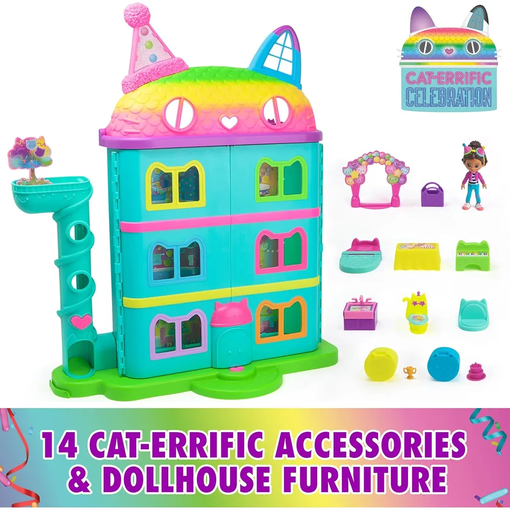 Gabby’s Dollhouse 25" – Casa de Muñecas con Figuras y Sonidos