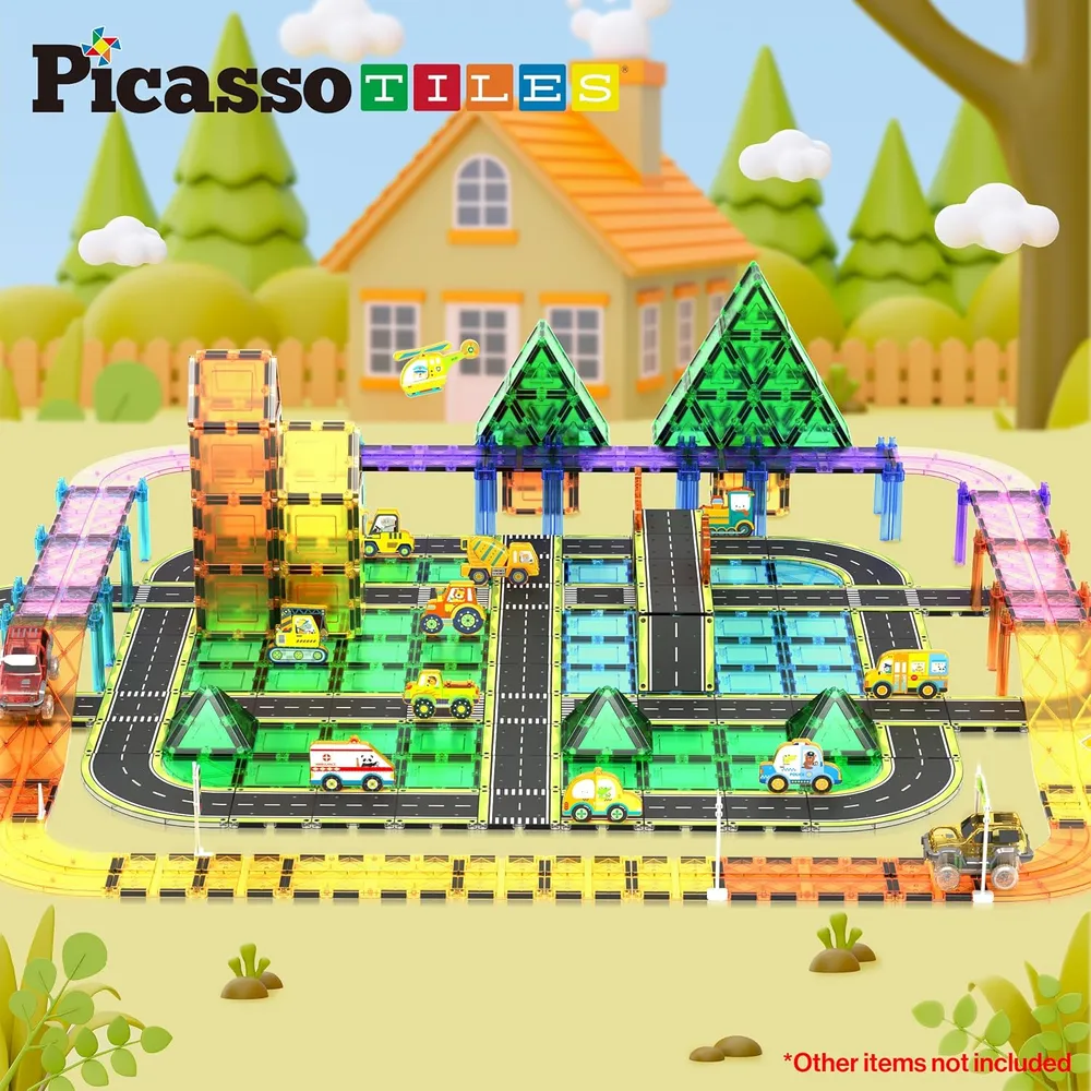 BLOQUES MAGNÉTICOS PISTAS VEHÍCULOS PTE16 PICASSOTILES