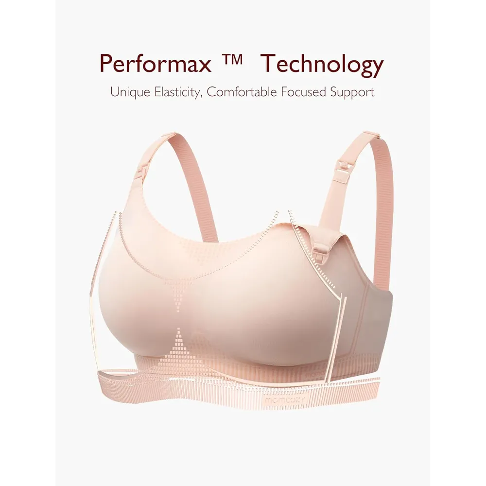 Momcozy brasier de lactancia con tecnología Performax™ | XXL - Palo Rosa