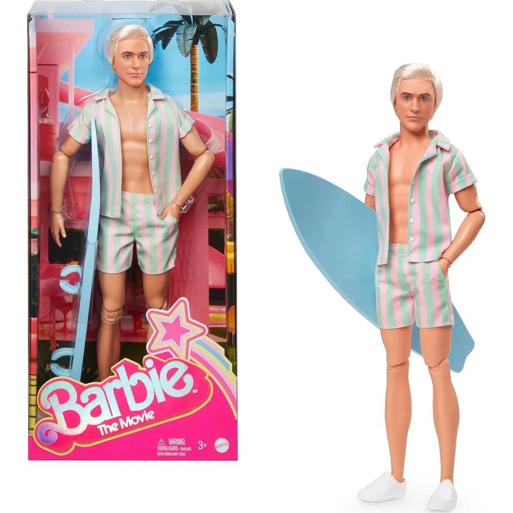 KEN BARBIE PELÍCULA MUÑECO LOOK PLAYERO CON SURF