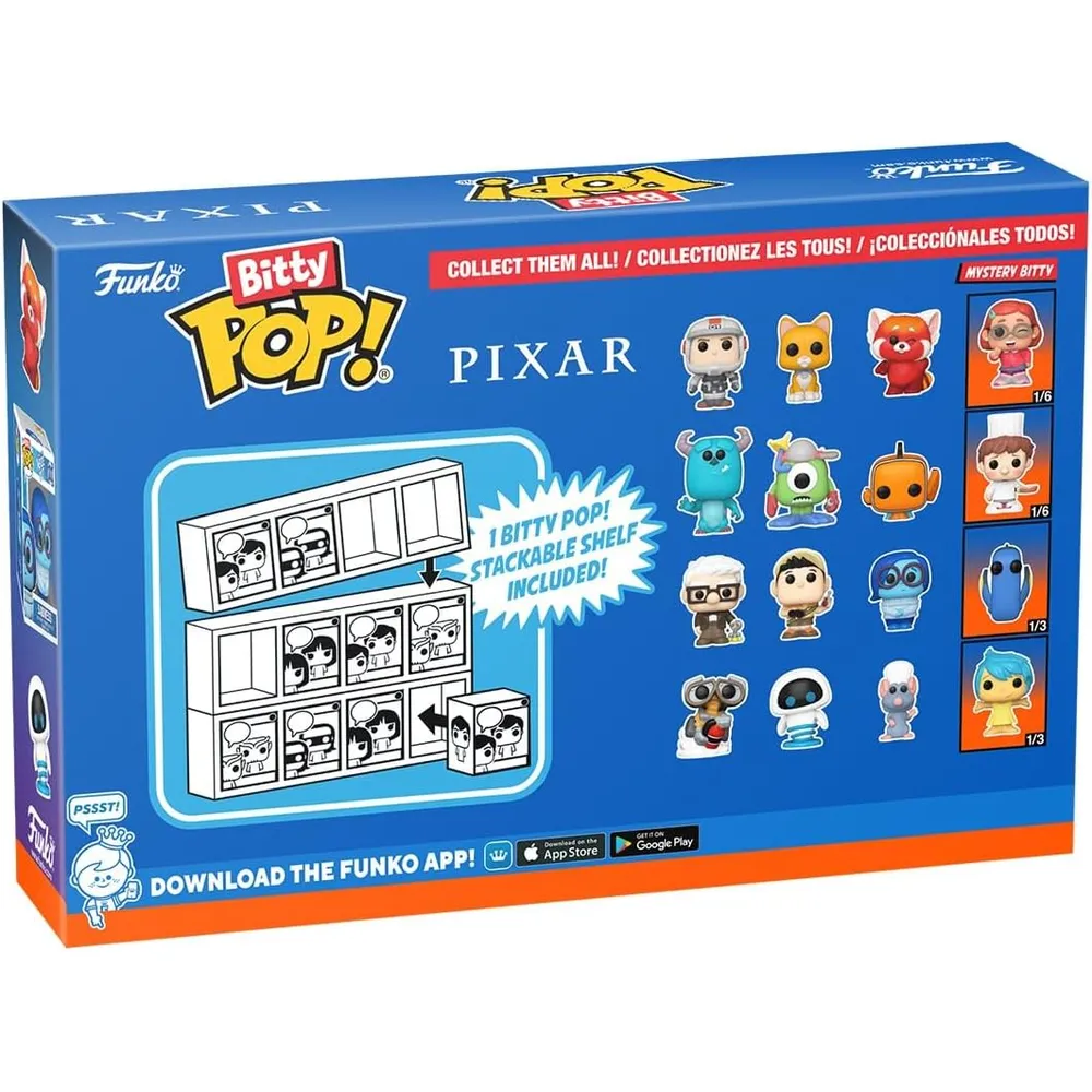 Funko Pop | Pack 4 Bitty de Pixar (Buzz Lightyear XL-01, Sox, Red Panda Mei y figura sorpresa)