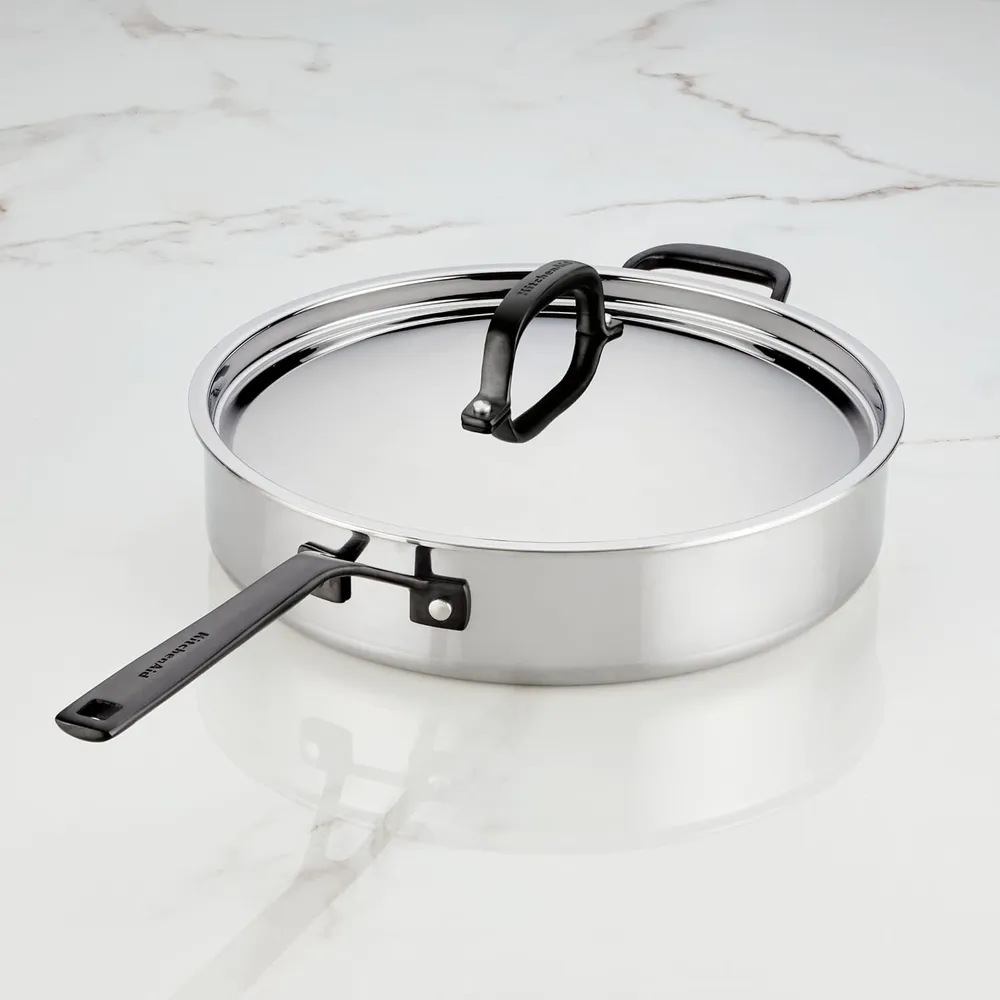 KitchenAid sartén saltear acero inoxidable 5 qt / 4.7 l | Inox pulido
