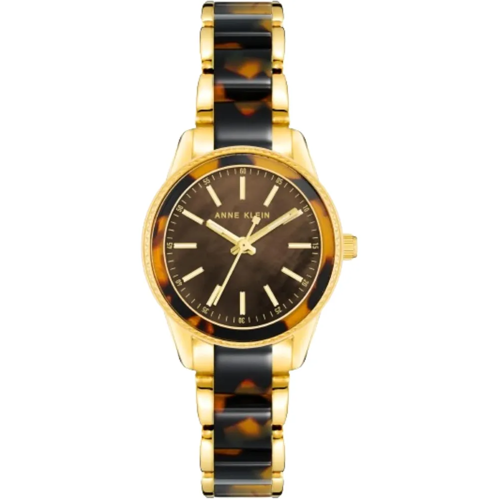 Anne klein AK/3212LPRG reloj de pulsera de resina | 30 mm - Marrón/Oro