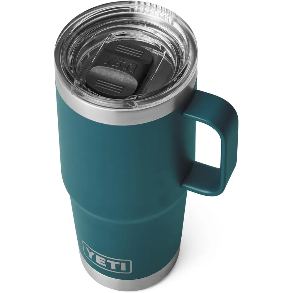 YETI Rambler Vaso de 20 oz de acero inoxidable y tapa Stronghold color verde jade