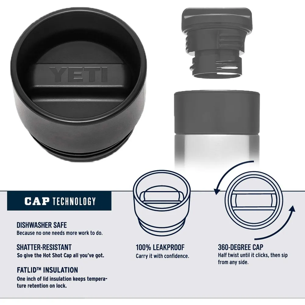 YETI Rambler Botella Térmica con Tapa Hot Shot de 18 oz | Azul