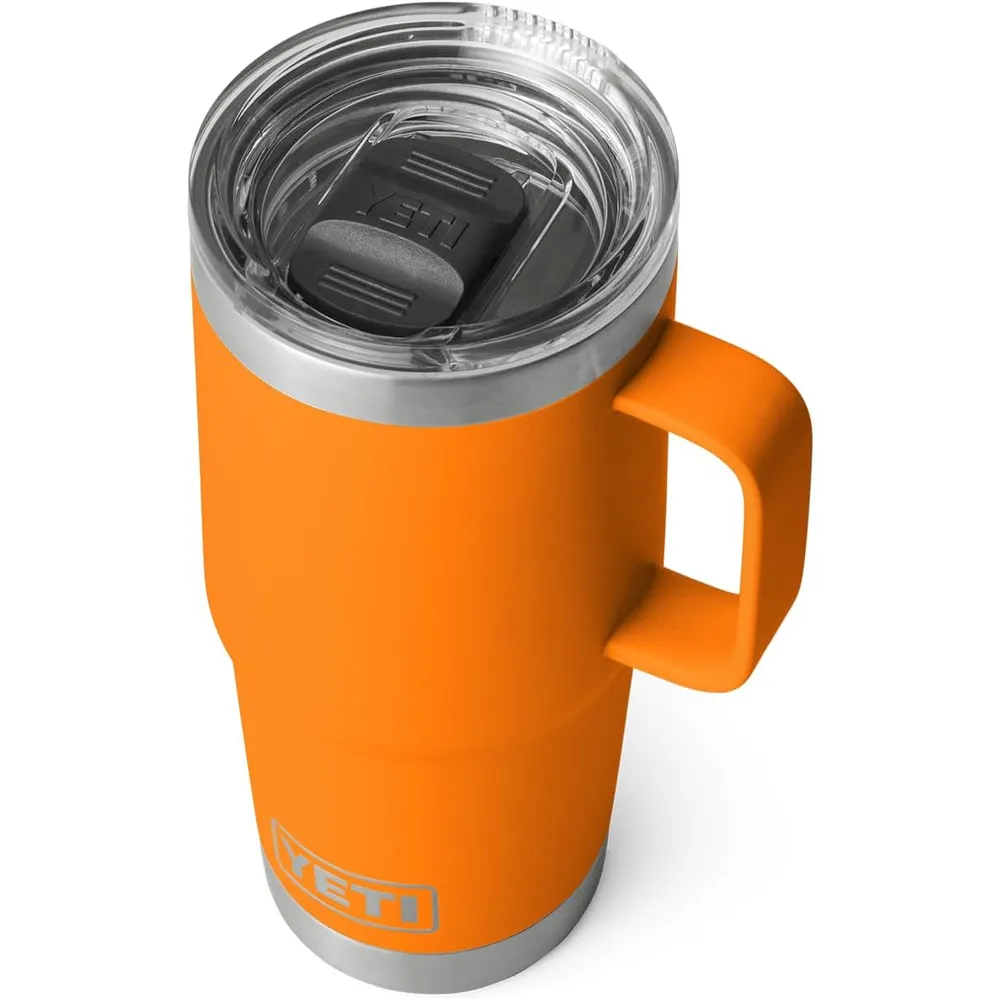 YETI Rambler Vaso de 20 oz de acero inoxidable y tapa Stronghold color naranja