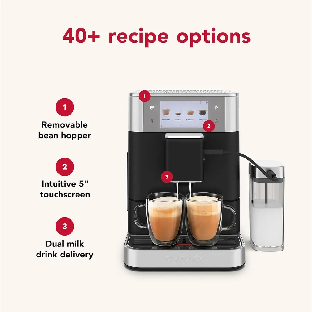 KITCHENAID, MÁQUINA DE CAFÉ ESPRESSO TOTALMENTE AUTOMÁTICA KF8 | NEGRO