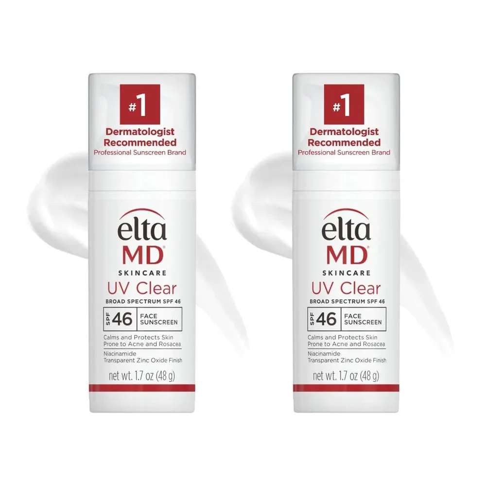 Protector solar facial transparente pack 2 EltaMD | 1.7 oz / 48 gr