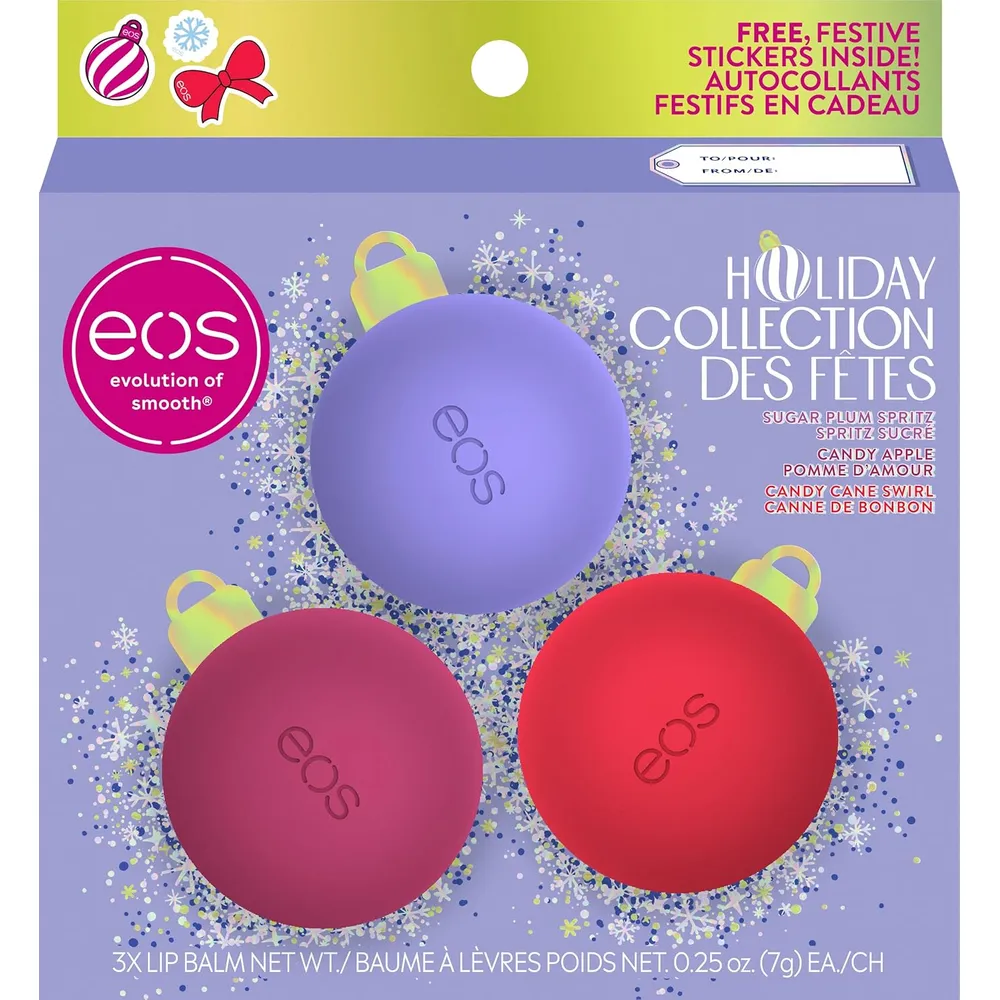 EOS Holiday esférico sbálsamos labiales pack 3 | 0.25 oz / 7.4 ml