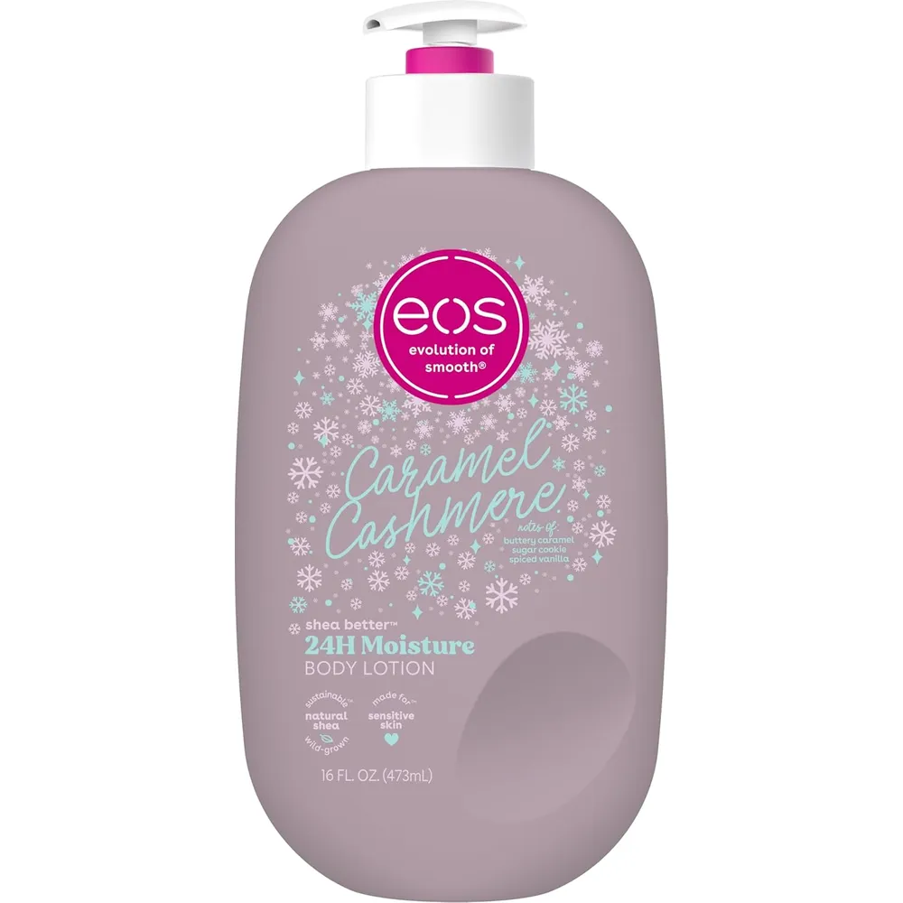 EOS Shea Better Holiday loción corporal Caramel Cashmere | 16 oz / 473 ml
