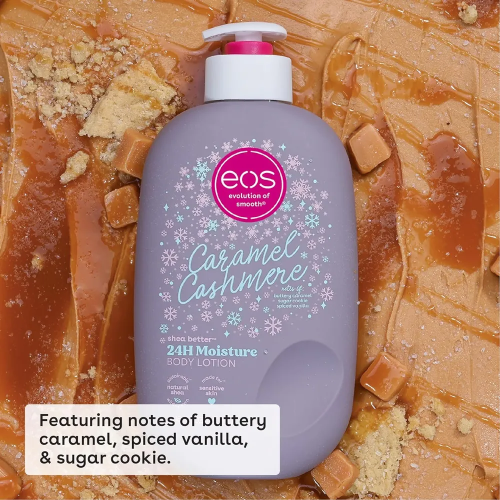 EOS Shea Better Holiday loción corporal Caramel Cashmere | 16 oz / 473 ml