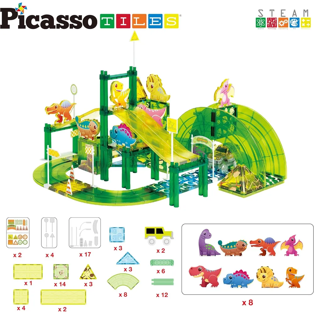 PISTA CARRERAS DINOSAURIOS PTR02 CON AUTOS PICASSOTILES