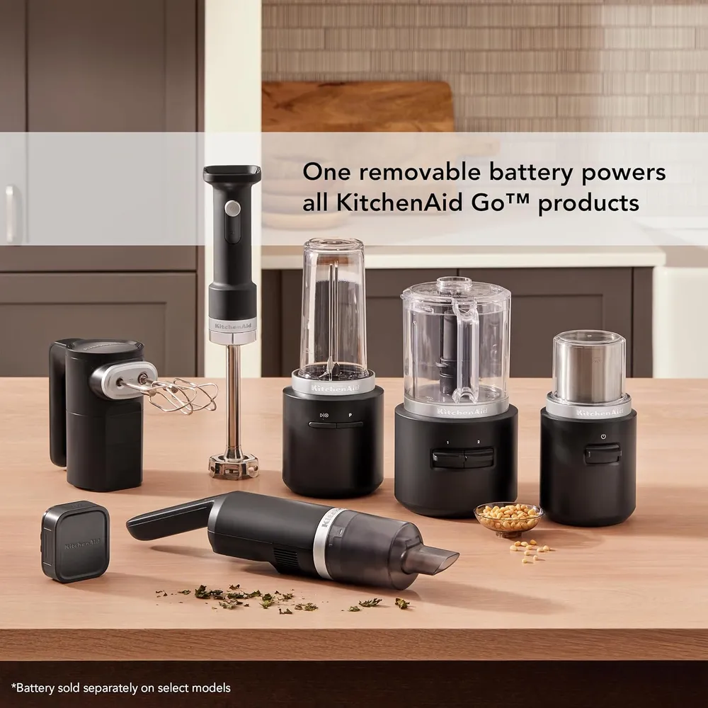 KITCHENAID KHBRV00, BATIDORA DE MANO INALÁMBRICA GO | NEGRO MATE