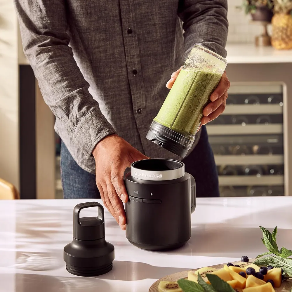 KITCHENAID KSBR200, BATIDORA PERSONAL INALÁMBRICA GO | NEGRO MATE