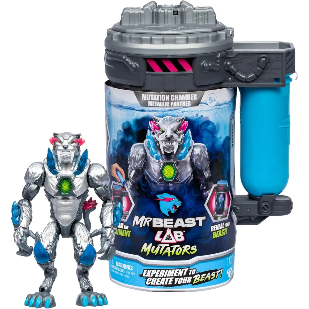 MrBeast Lab mutantes figura pantera metálica