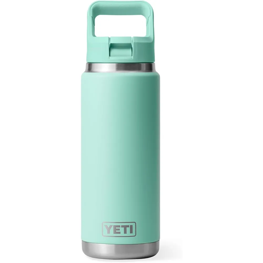 YETI Botella Rambler con Tapa de Cañita de 26 oz | Verde Agua