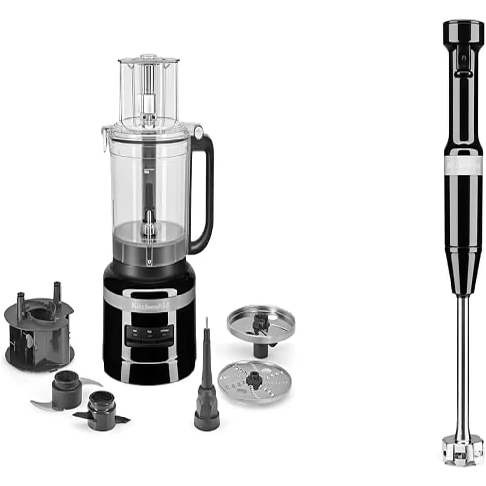 KITCHENAID, PROCESADOR DE ALIMENTOS 13 QT / 12.3 L + BATIDORA DE MANO | NEGRO